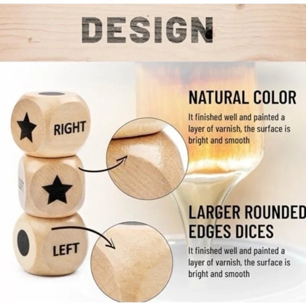 NEW fun left right center roll dice family & friends game. See pics for details